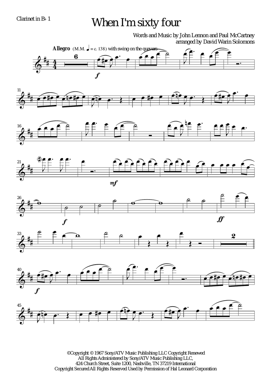 When I'm Sixty-Four Small Ensemble scores gallery preview page 4
