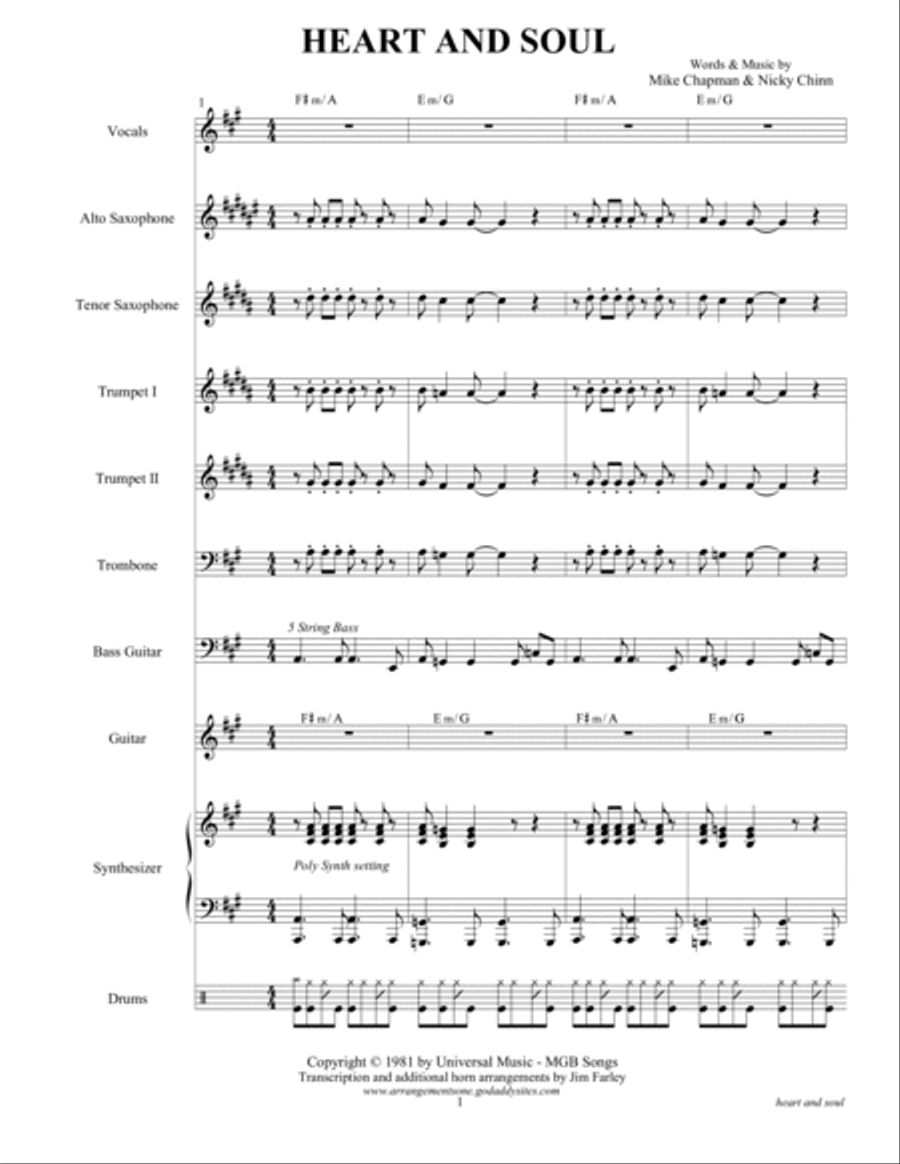 Heart And Soul Tenor Saxophone scores gallery preview page 3