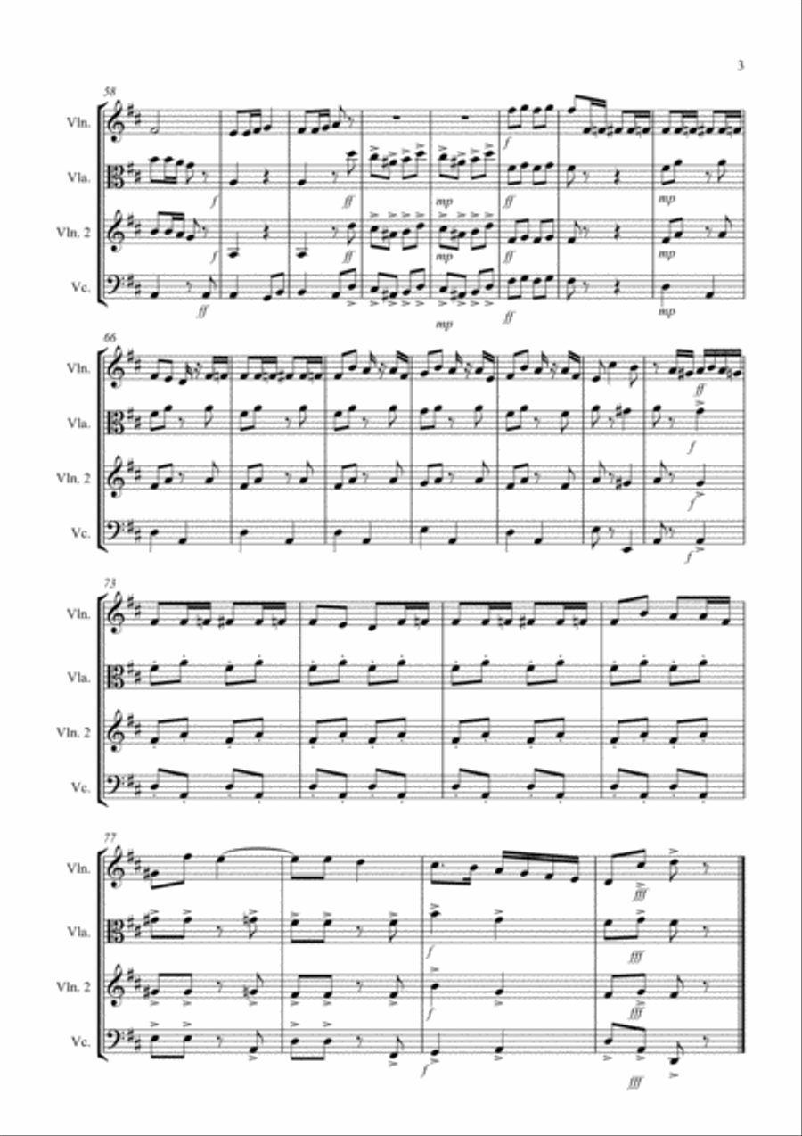 Radetzky March for String Trio String Trio scores gallery preview page 3