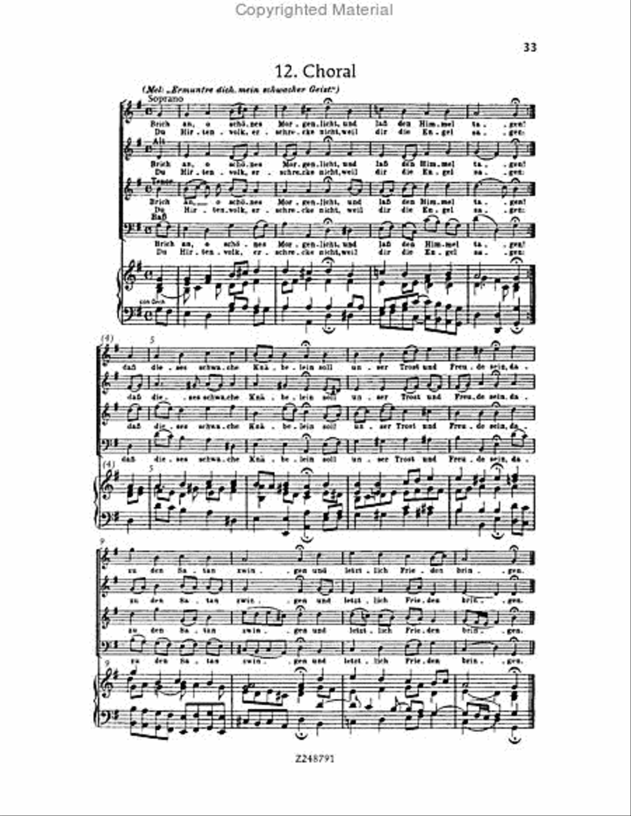 Christmas Oratorio, BWV 248 Choir scores gallery preview page 32