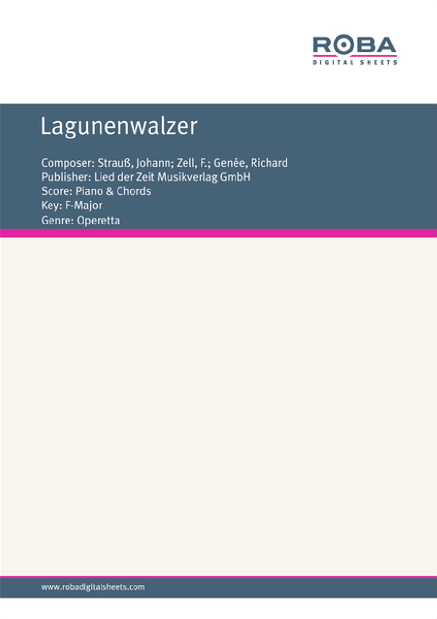 Lagunenwalzer Piano scores gallery preview page 1