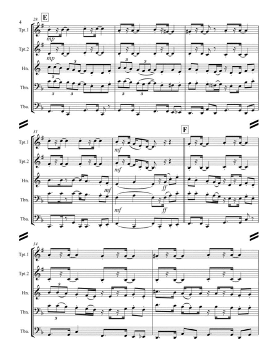 Tijuana Taxi Brass Ensemble scores gallery preview page 5