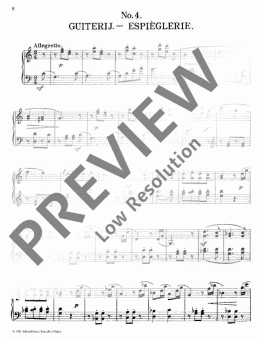 Ariettes 1/6 Piano Solo scores gallery preview page 9