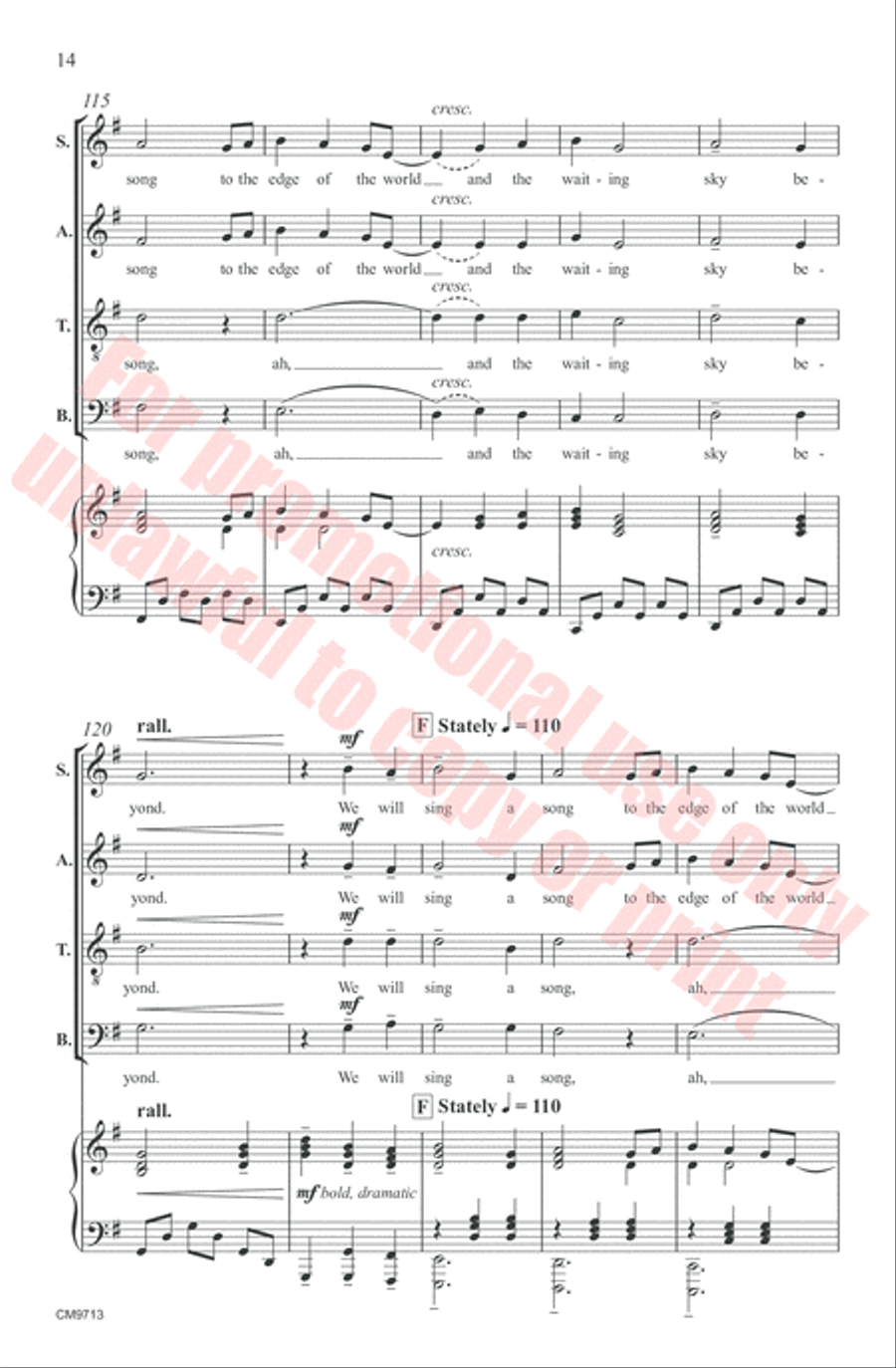 Song of the Sound 4-Part scores gallery preview page 14