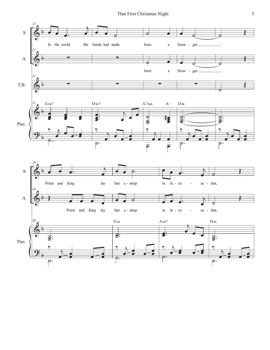 That First Christmas Night (Duet for Soprano and Alto solo) Alto Voice scores gallery preview page 3