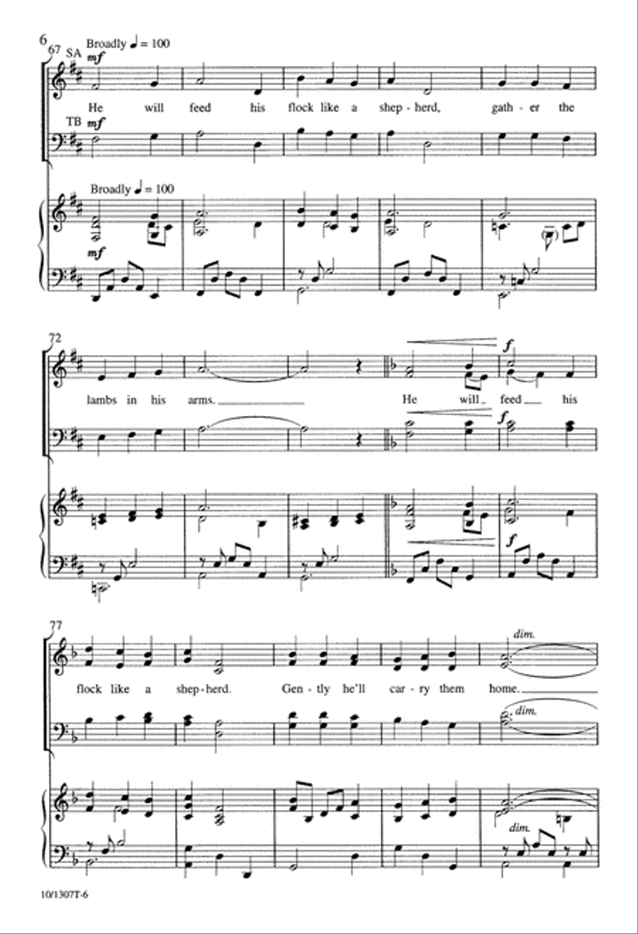 They that wait Upon the Lord 4-Part scores gallery preview page 6