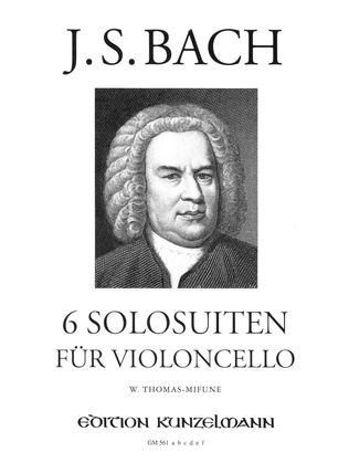 Book cover for 6 Suites for cello solo