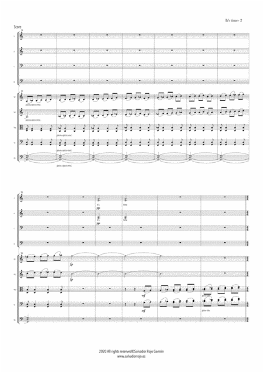 Time For Choir SATB & Strings 4-Part scores gallery preview page 4