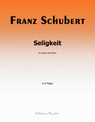 Seligkeit, by Schubert, in E Major