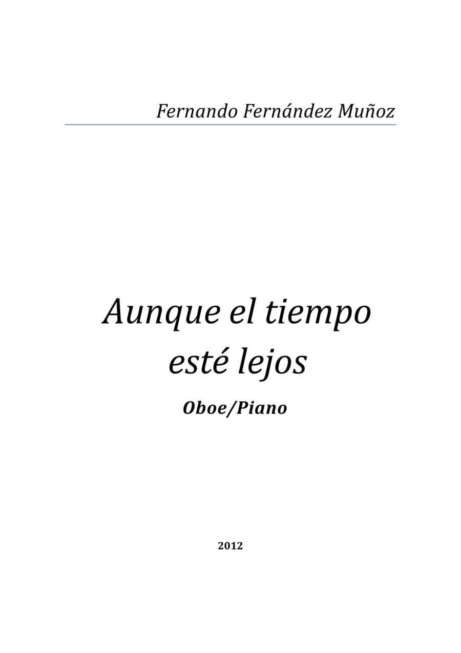 Aunque el tiempo esté lejos Piano scores gallery preview page 1