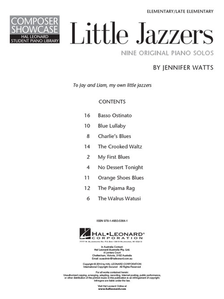 Little Jazzers - Nine Original Piano Solos
