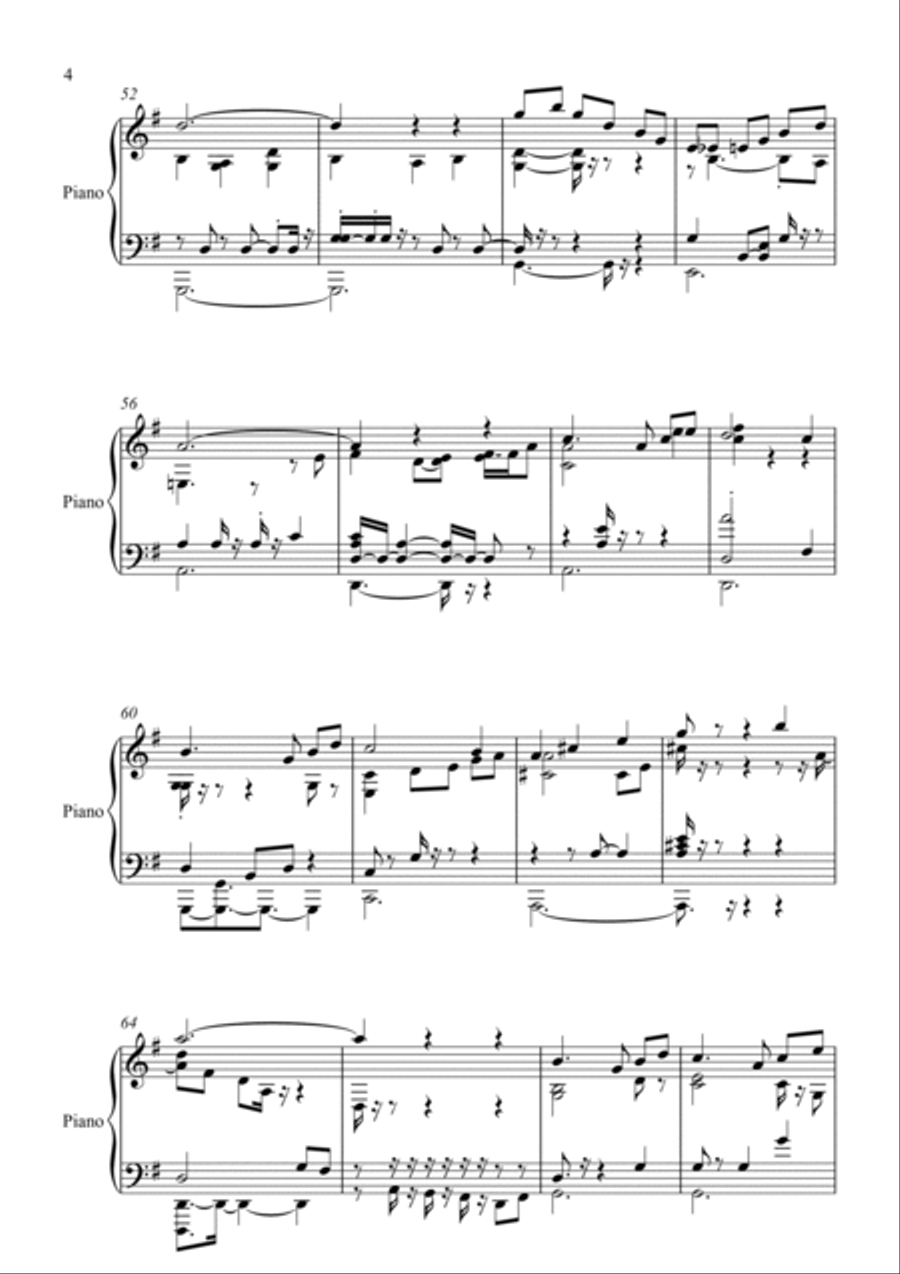 Valsa da Rainha da Borborema (piano) Easy Piano scores gallery preview page 4