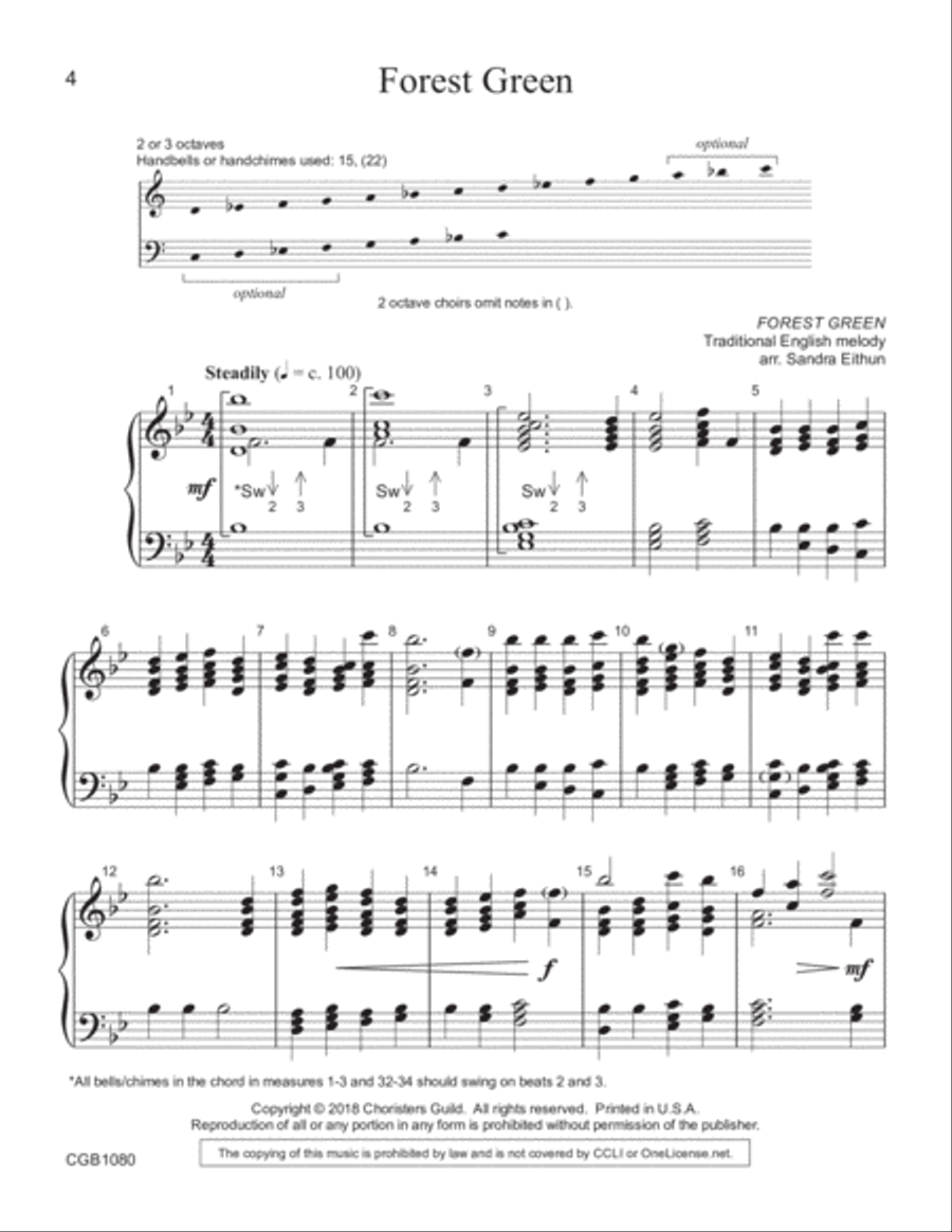 All Praise to Thee, Vol 2 Handbell Choir scores gallery preview page 3