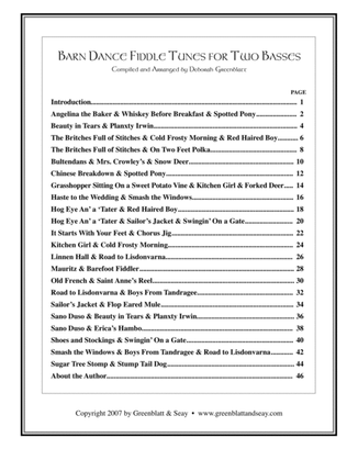 Book cover for Barn Dance Fiddle Tunes for Two Basses