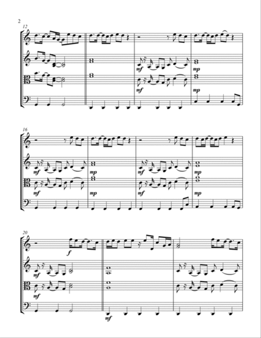 Hold On, We're Going Home String Trio scores gallery preview page 2
