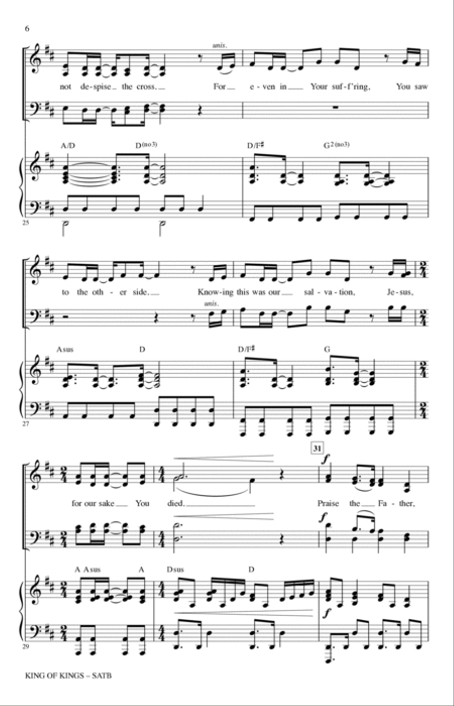 King Of Kings (arr. Heather Sorenson) 4-Part scores gallery preview page 5