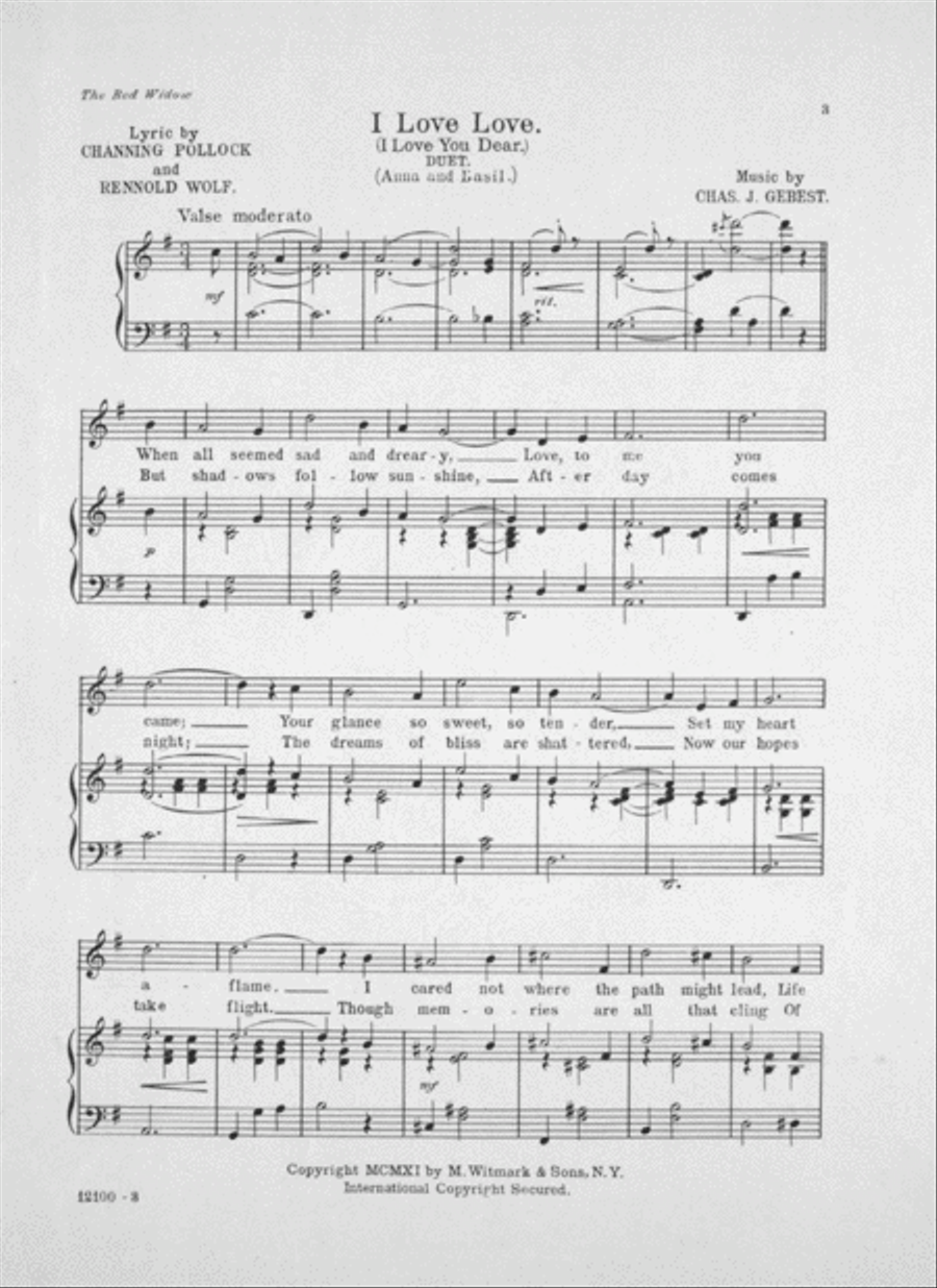 I Love, Love (I Love You Dearie) Voice scores gallery preview page 2