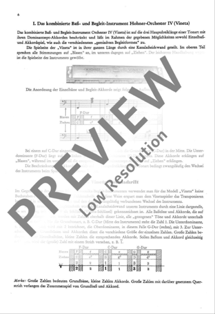 Schule für die Hohner-Mundharmonika Begleit-Instrumente Harp scores gallery preview page 7