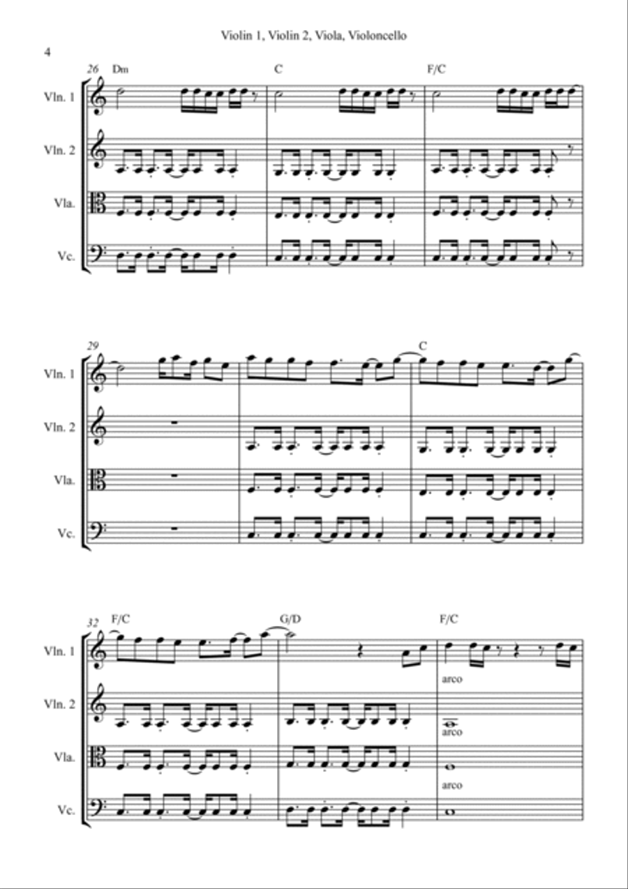 Watermelon Sugar Watermelon Sugar String Quartet scores gallery preview page 4