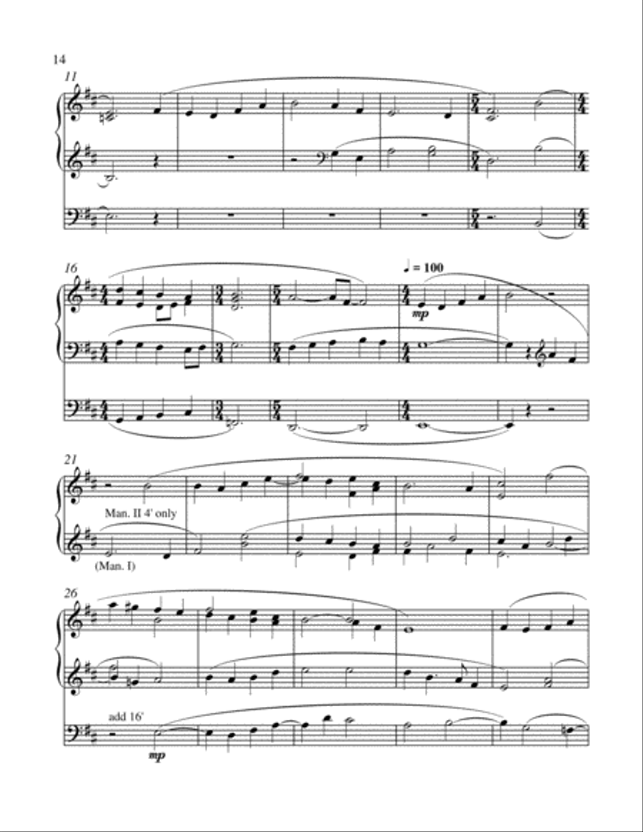 Three Contemplations on Southern Folk Hymns Organ scores gallery preview page 7