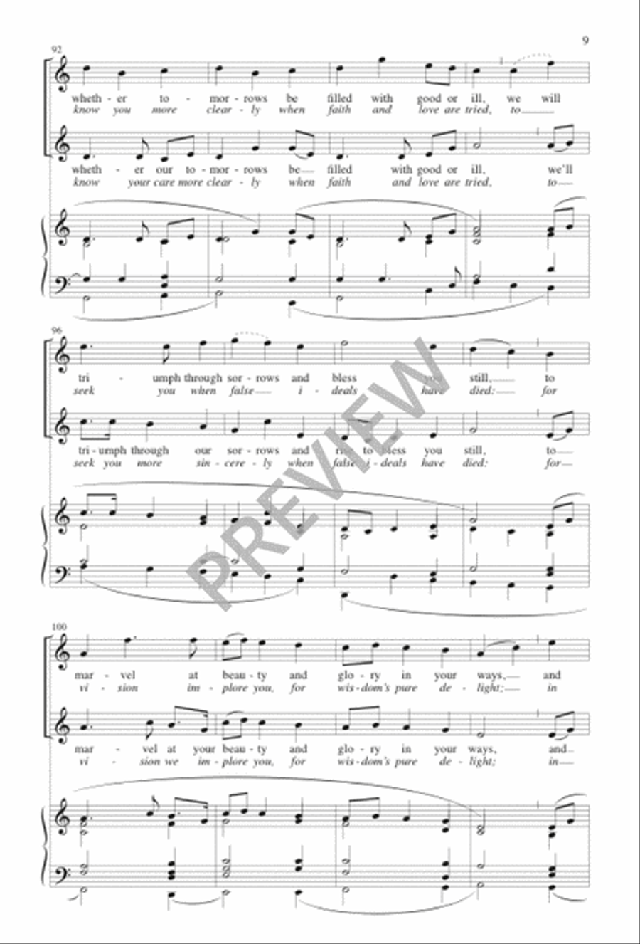 O God beyond All Praising / O Spirit All-Embracing O God beyond All Praising / O Spirit All-Embracing 3-Part scores gallery preview page 10