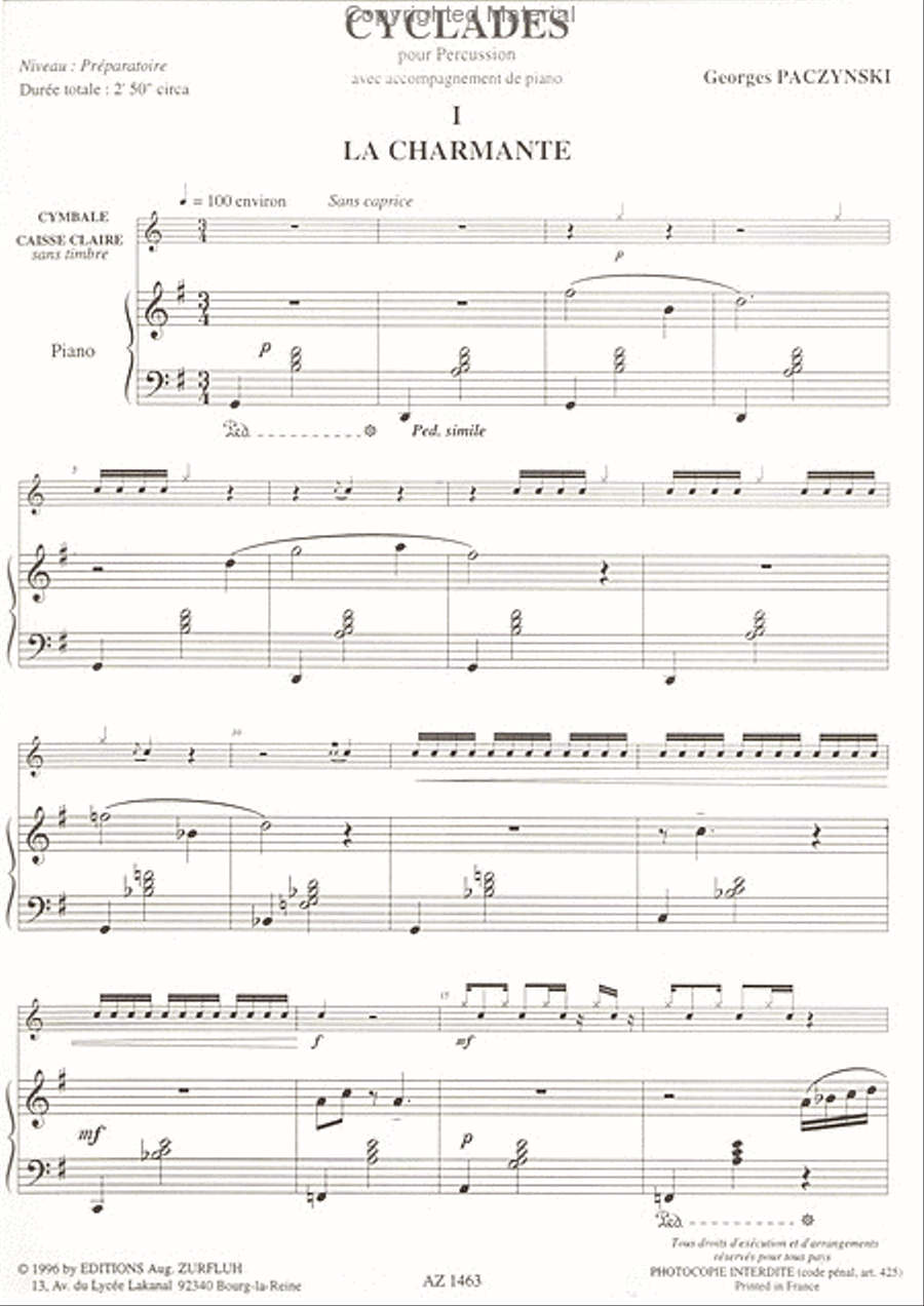 Cyclades Cyclades Percussion scores gallery preview page 2