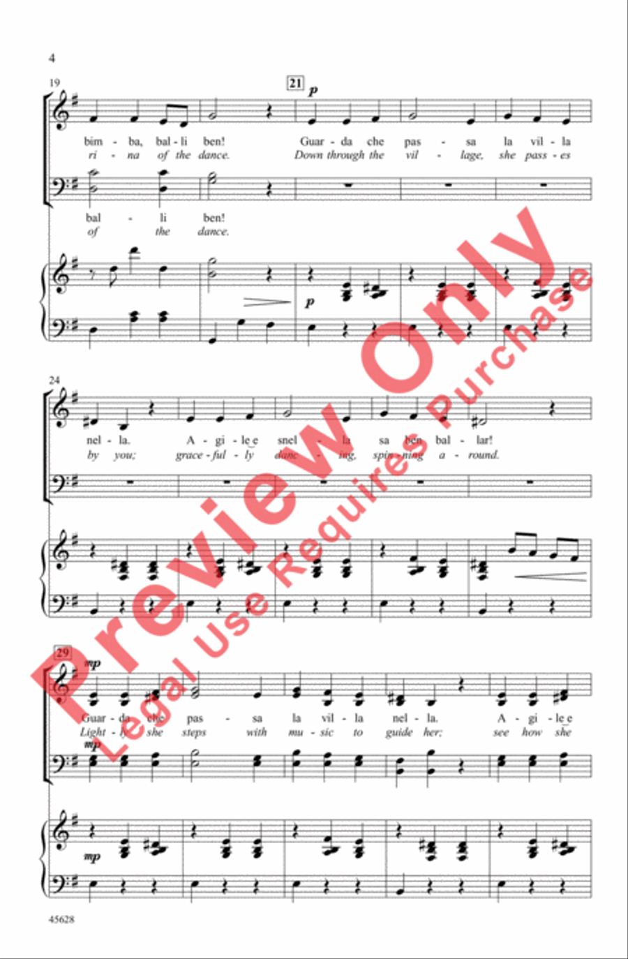 Ma Bella Bimba Ma Bella Bimba 4-Part scores gallery preview page 4