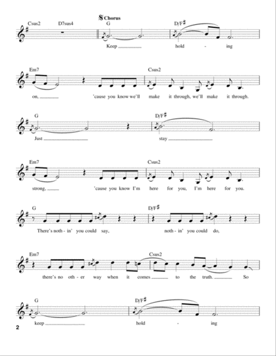 Keep Holding On Keep Holding On Voice scores gallery preview page 2