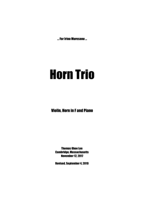 Horn Trio (2017) for violin, horn and piano