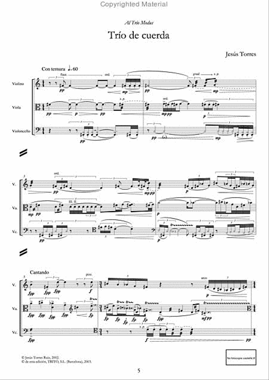 Trio de cuerda String Trio scores gallery preview page 2
