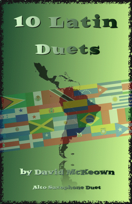 Book cover for 10 Latin Duets, for Alto Saxophone