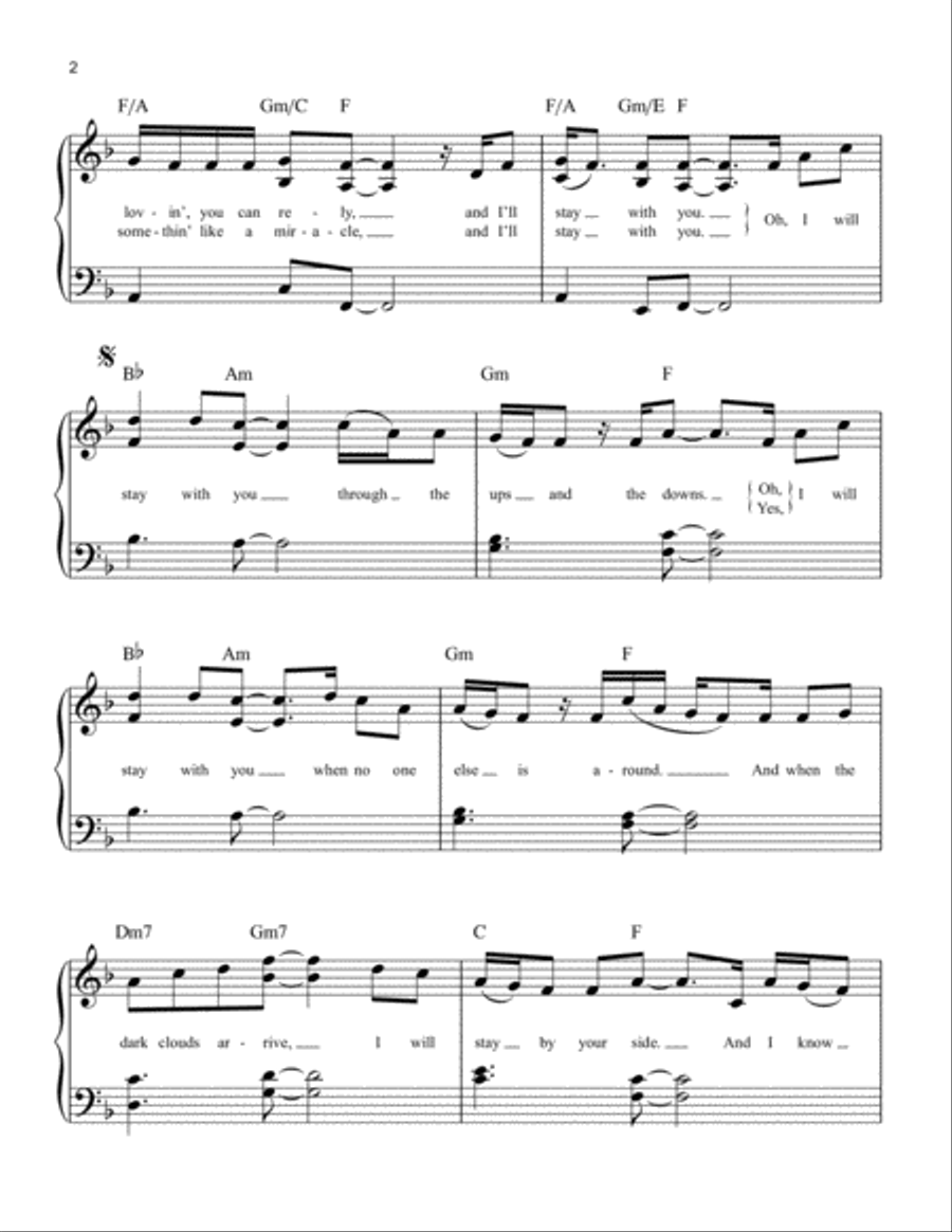 Stay With You Stay With You Easy Piano scores gallery preview page 2