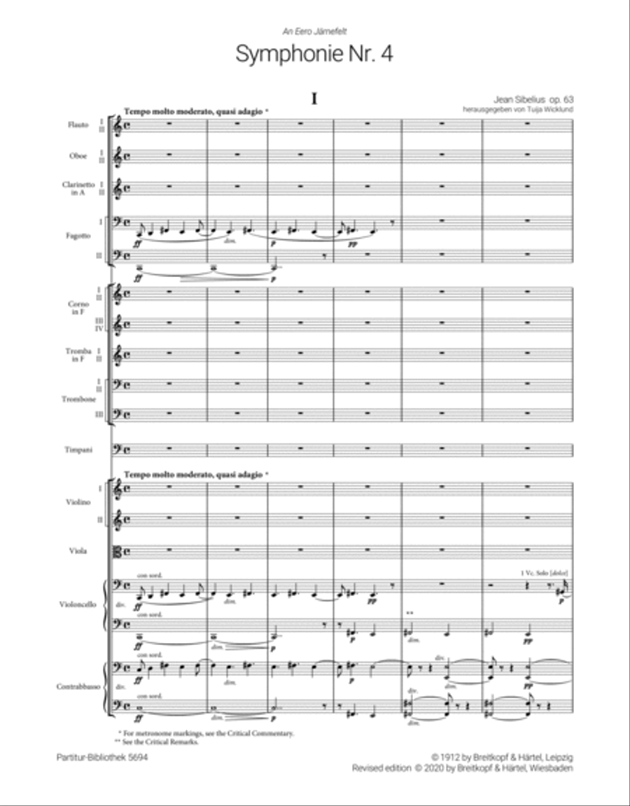Symphony No. 4 Op. 63 Symphony No. 4 Op. 63 Orchestra scores gallery preview page 2