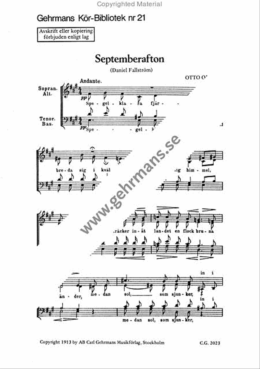 Septemberafton 4-Part scores gallery preview page 2