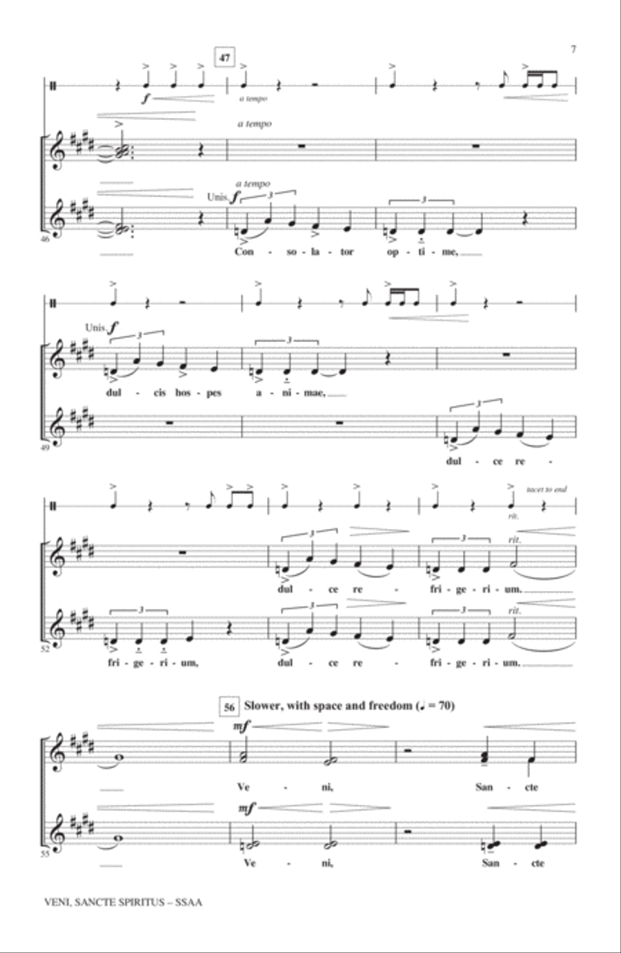 Veni Sancte Spiritus Veni Sancte Spiritus SSA scores gallery preview page 5