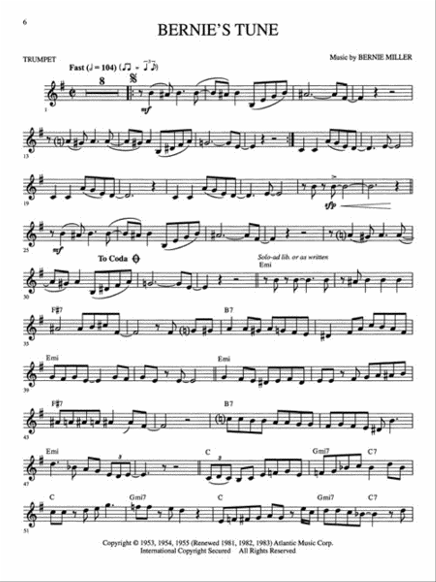 Jazz & Blues Trumpet Solo scores gallery preview page 3