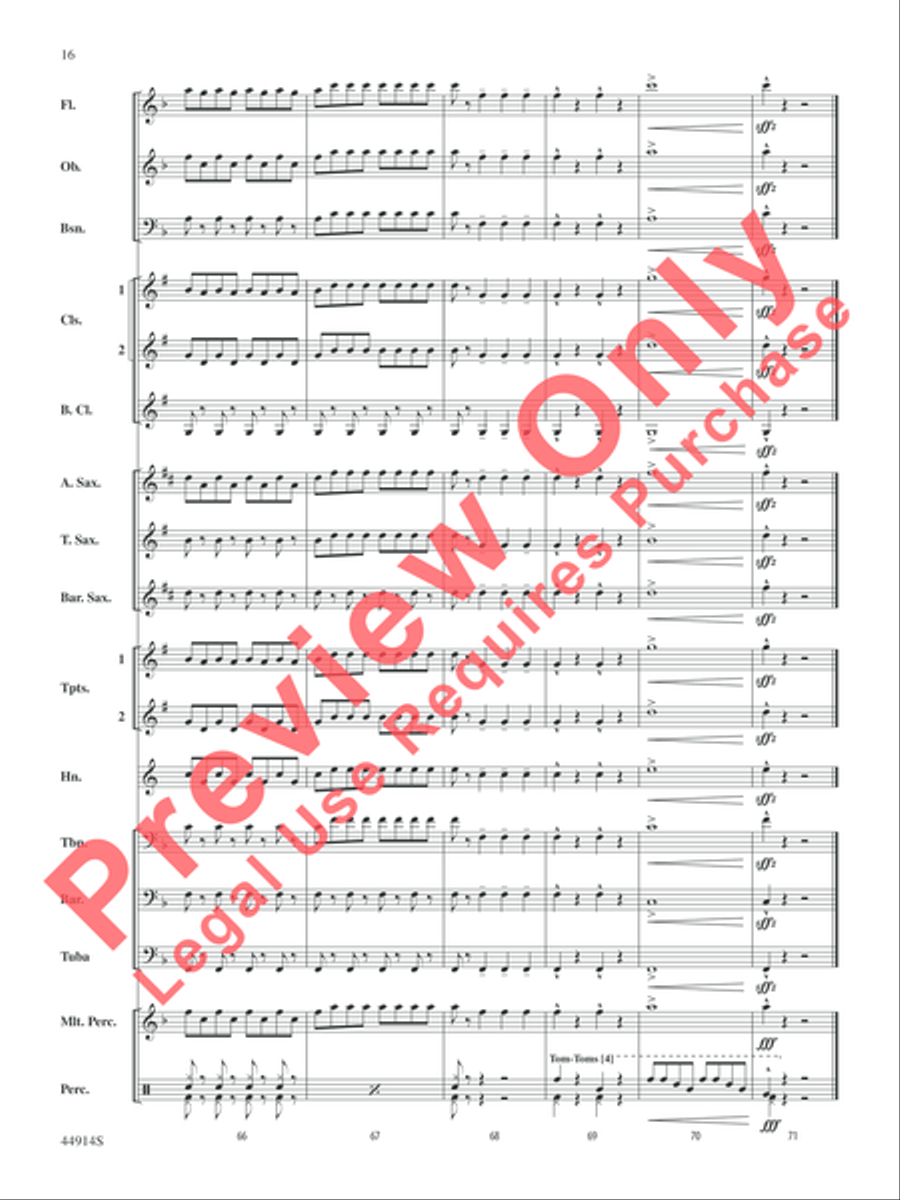 Ode to a Flash Mob Ode to a Flash Mob Concert Band scores gallery preview page 16