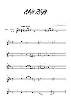 Book cover for Silent Night (for Bass Clarinet)