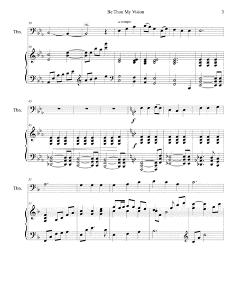 Be Thou My Vision (trombone/piano), arr. Brenda Portman Be Thou My Vision (trombone/piano), arr. Brenda Portman Piano scores gallery preview page 3