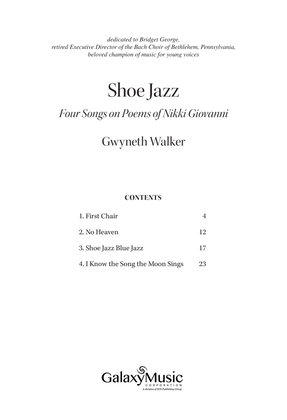 Shoe Jazz: Four Songs on Poems of Nikki Giovanni (Choral Score)