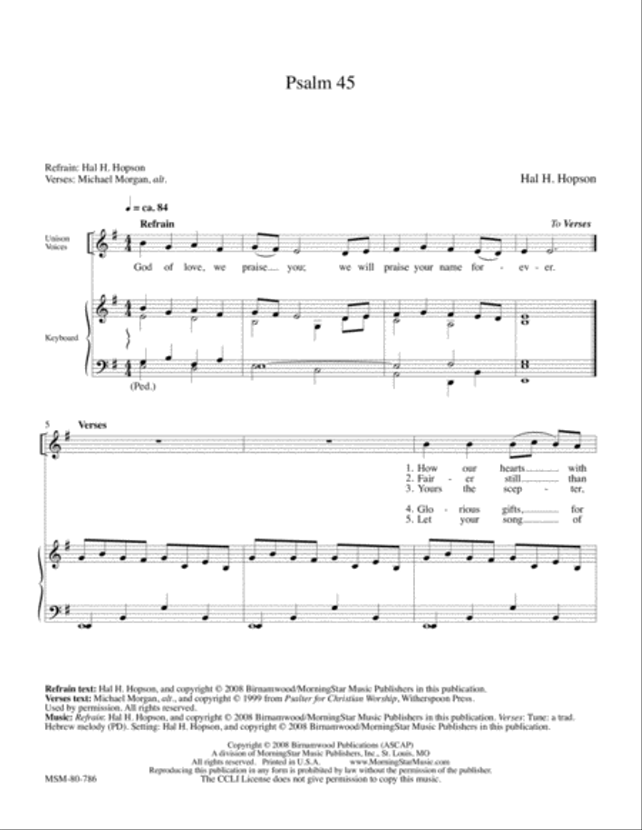 Psalm 45 4-Part scores gallery preview page 1