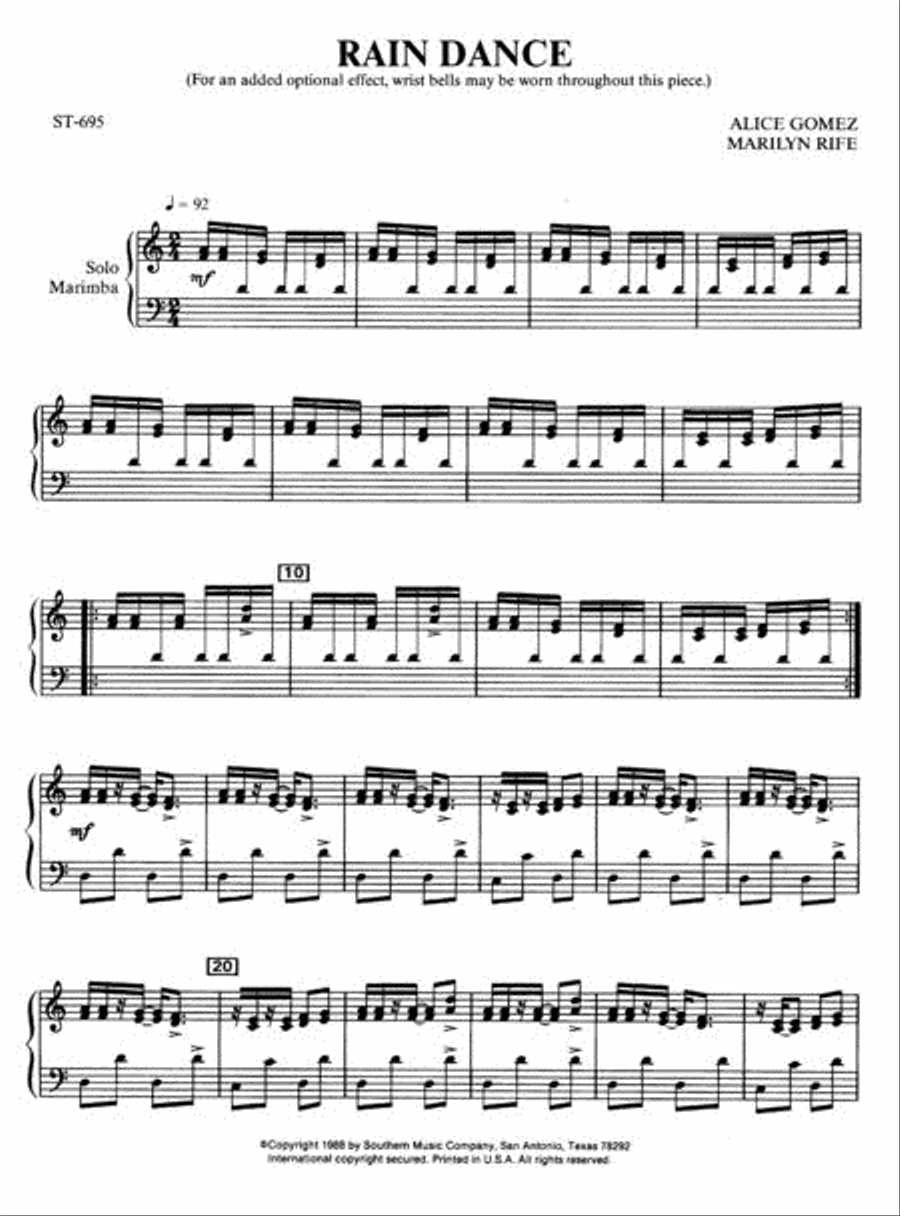 Rain Dance A Cappella scores gallery preview page 2