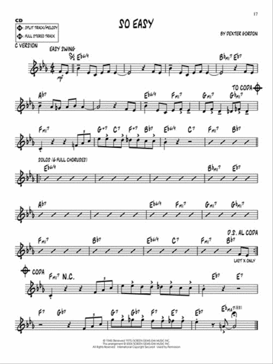 Dexter Gordon C Instrument scores gallery preview page 5
