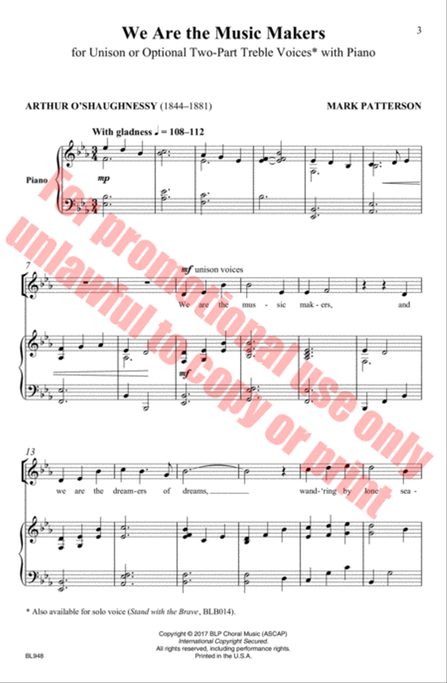 We Are the Music Makers We Are the Music Makers Choir scores gallery preview page 4