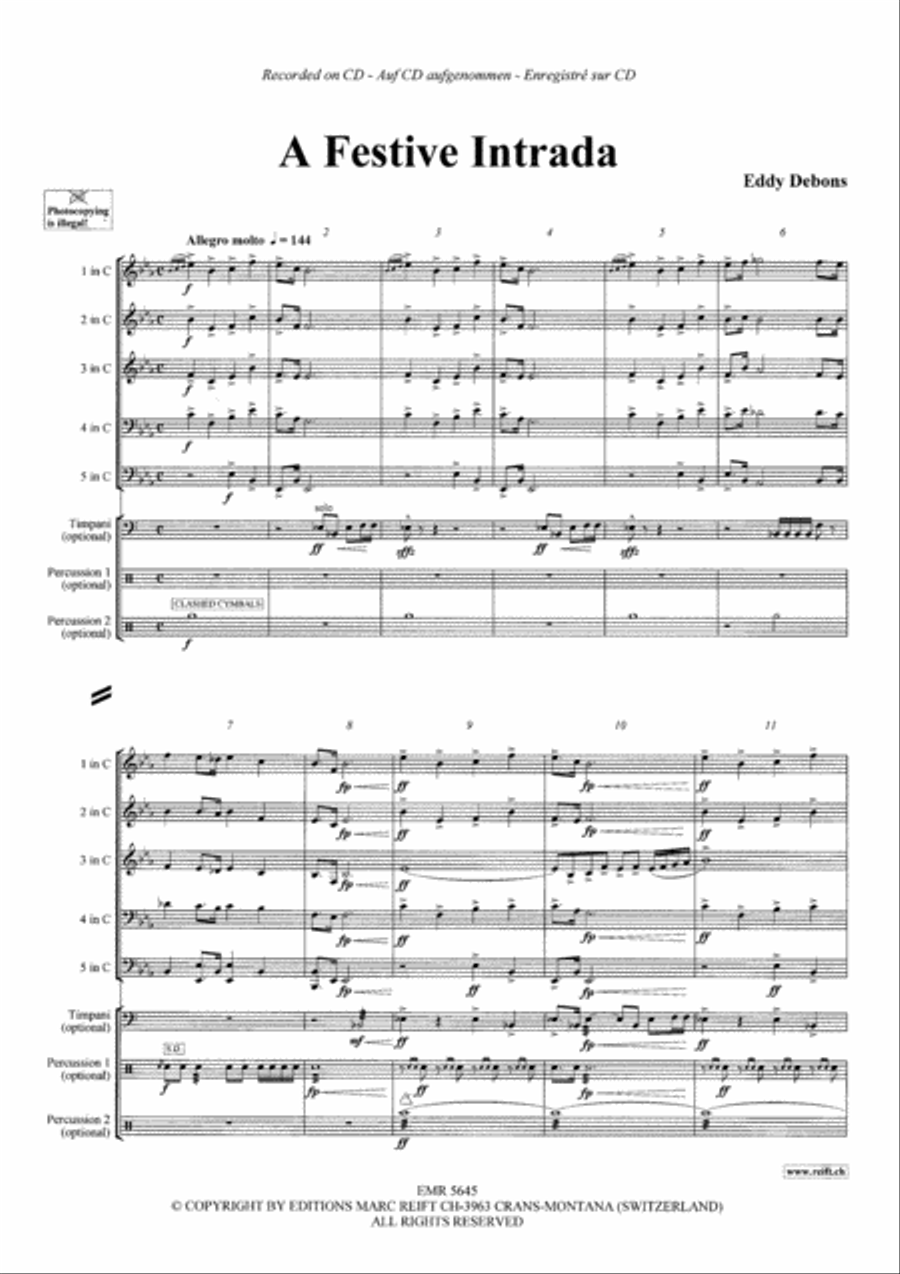A Festive Intrada Brass Band scores gallery preview page 3