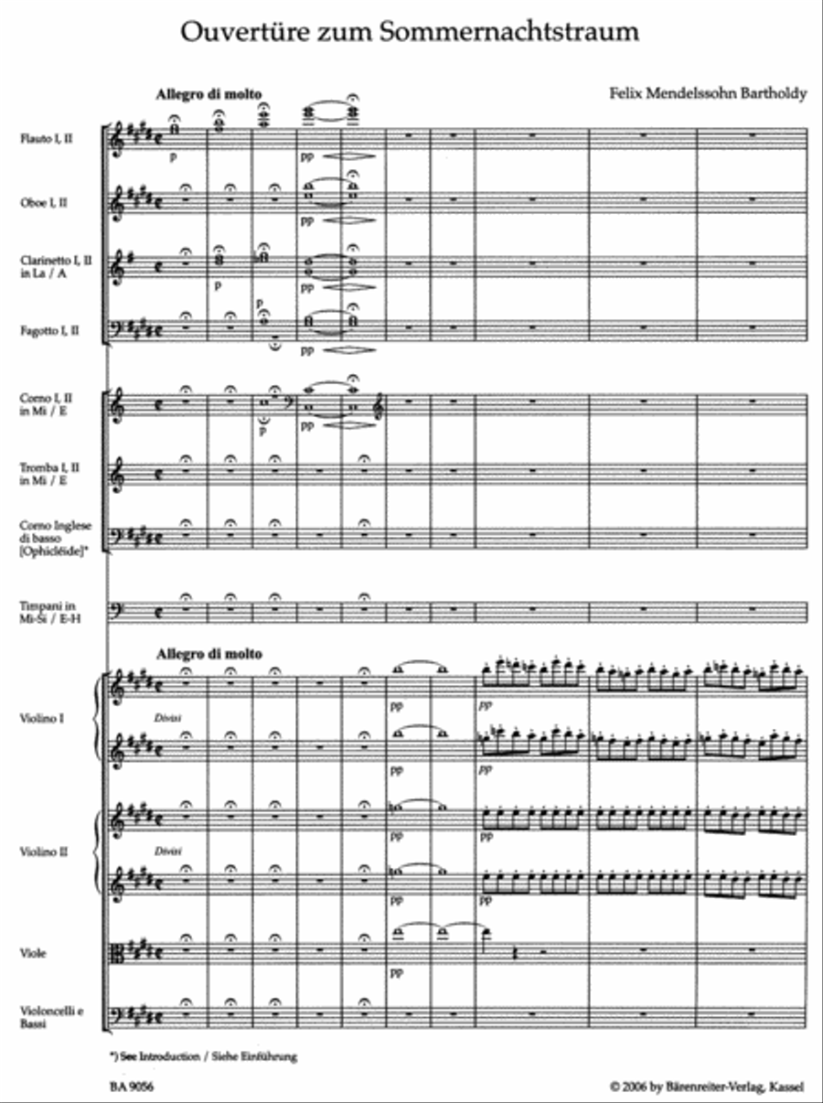 A Midsummer Night's Dream Overture Orchestra scores gallery preview page 2