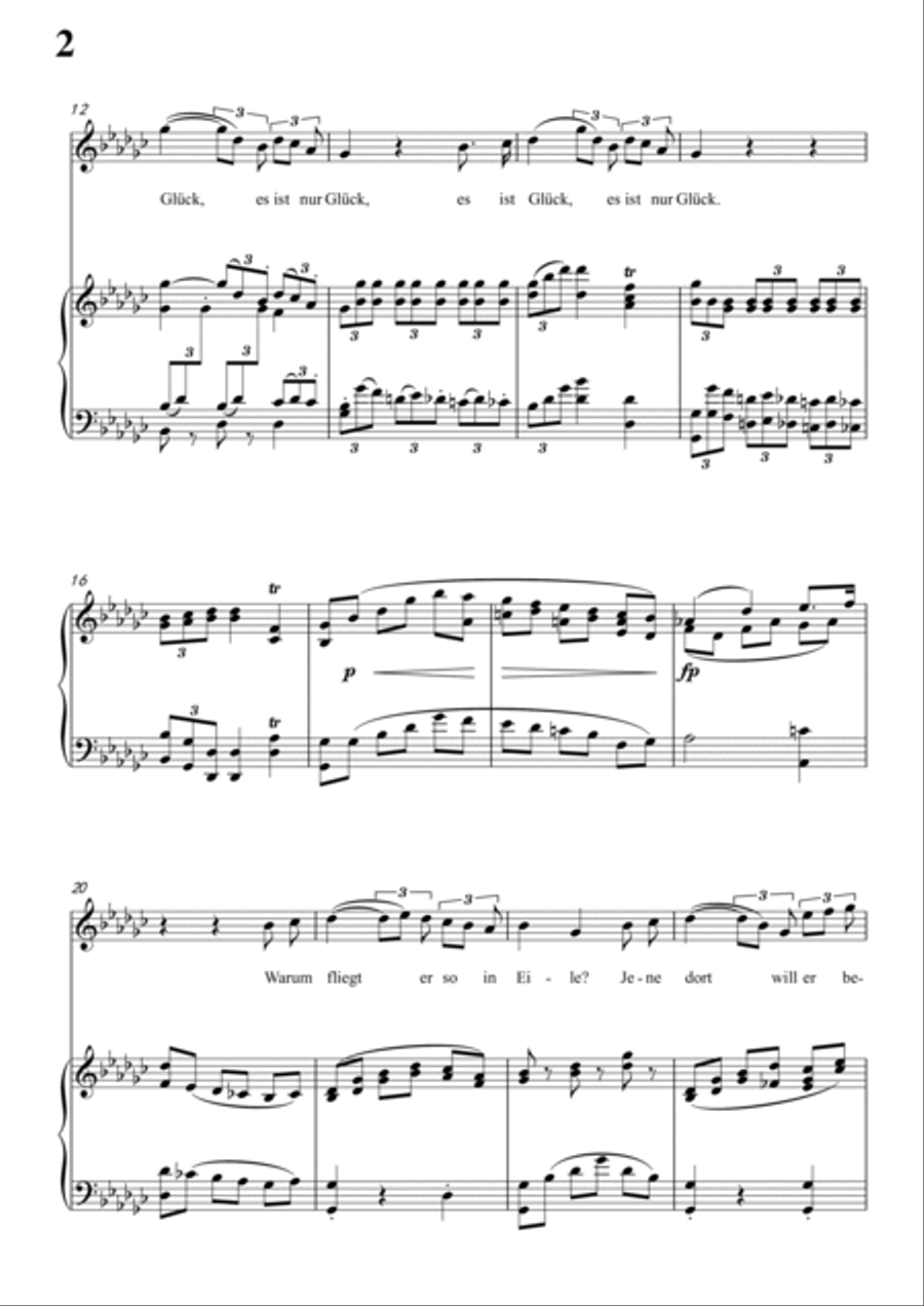 Schubert-Hinund wieder fliegen Pfeile in bG for Vocal and Piano Voice scores gallery preview page 3