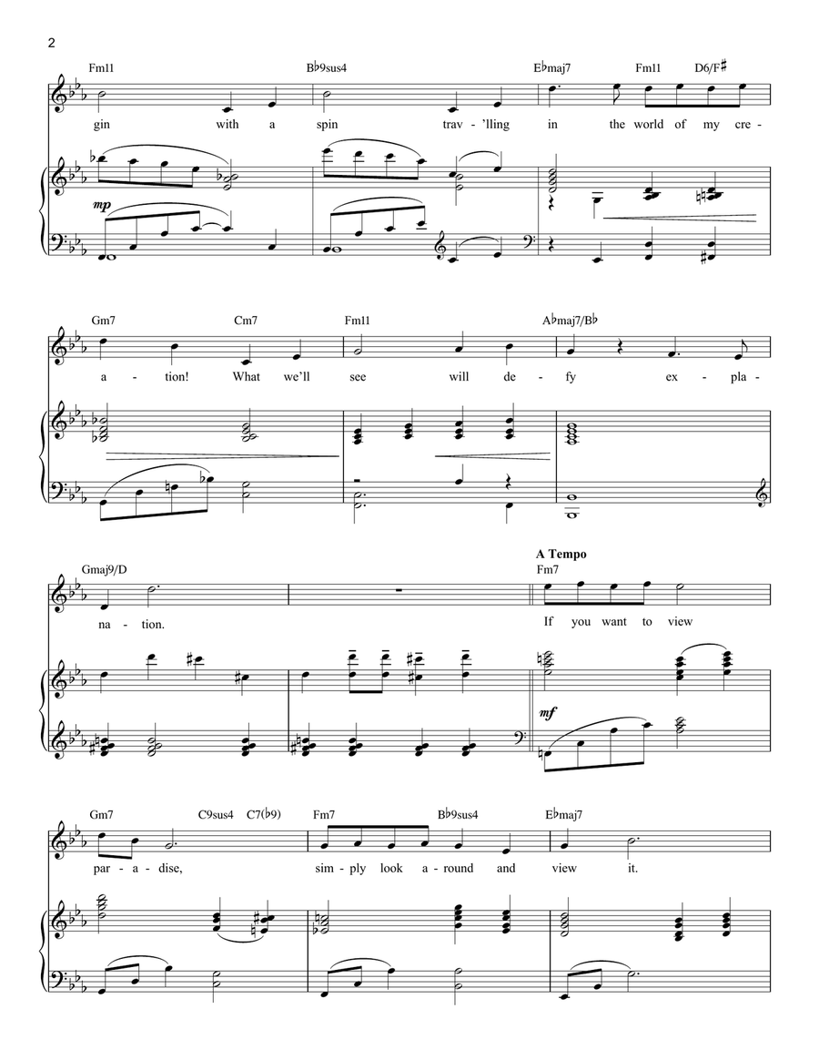 Pure Imagination (from Charlie and the Chocolate Factory) Baritone Horn TC scores gallery preview page 2