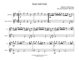 Zum Gali Gali- Clarinet and Bass Clarinet Duet