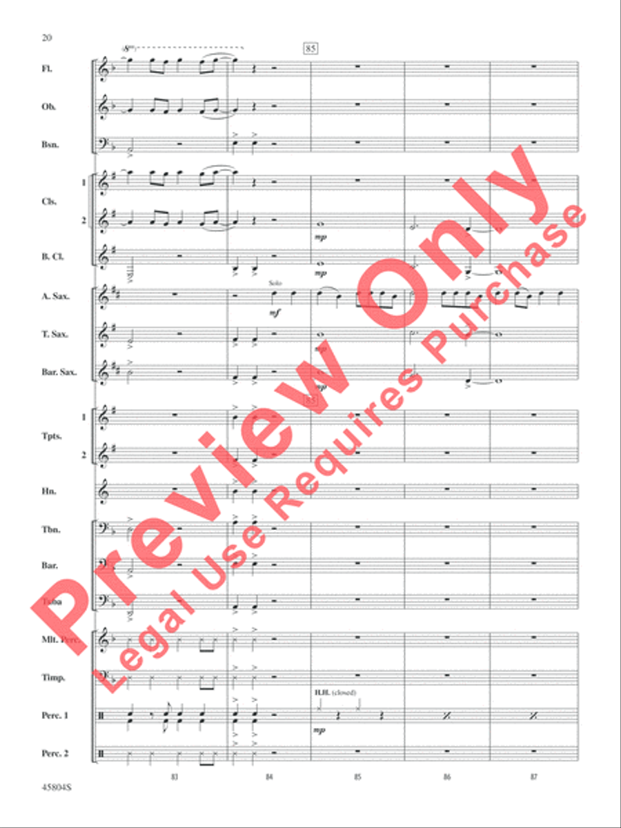 Just Like Fire Concert Band scores gallery preview page 20